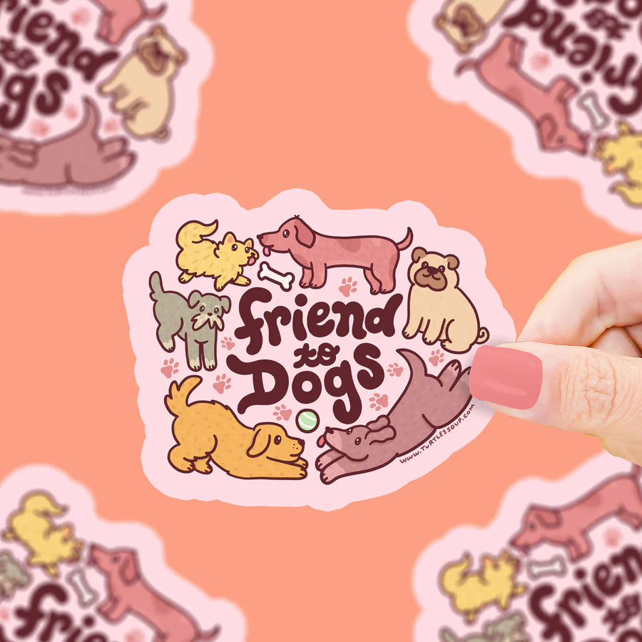 Friend To Dogs Vinyl Sticker | Turtle's Soup