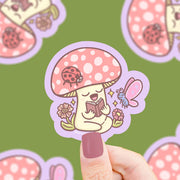 Reading Mushroom Vinyl Sticker | Turtle's Soup