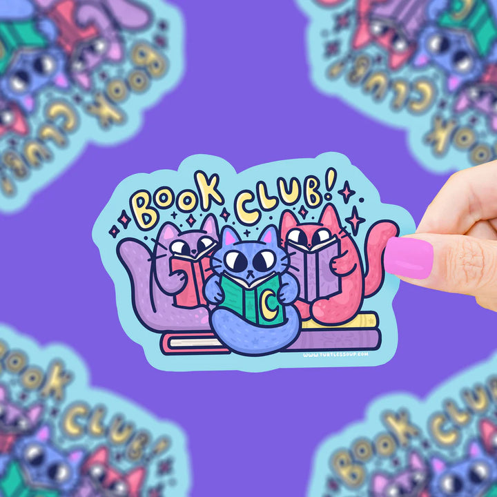 Kitty Book Club Vinyl Sticker | Turtle's Soup