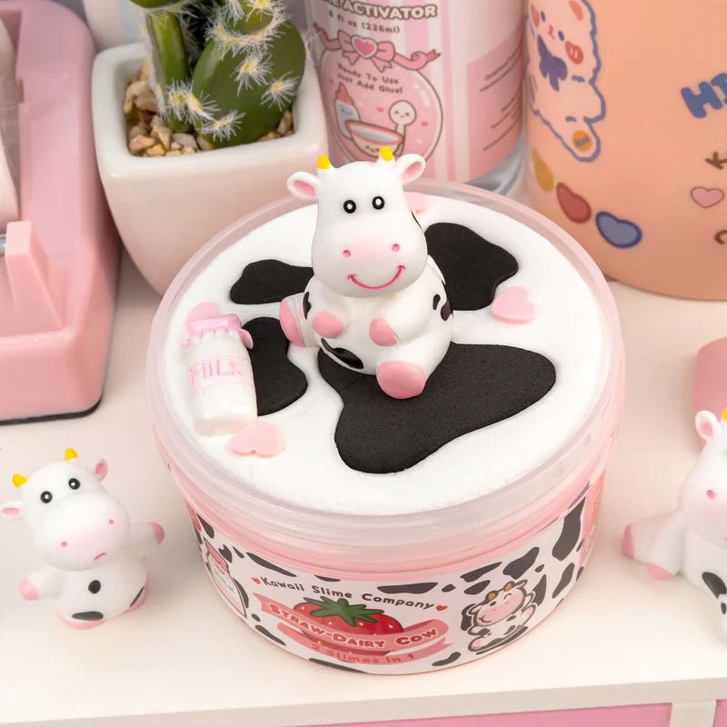 Straw-Dairy Cow 2 Slimes in 1 | Kawaii Slime Company