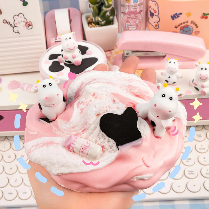 Straw-Dairy Cow 2 Slimes in 1 | Kawaii Slime Company