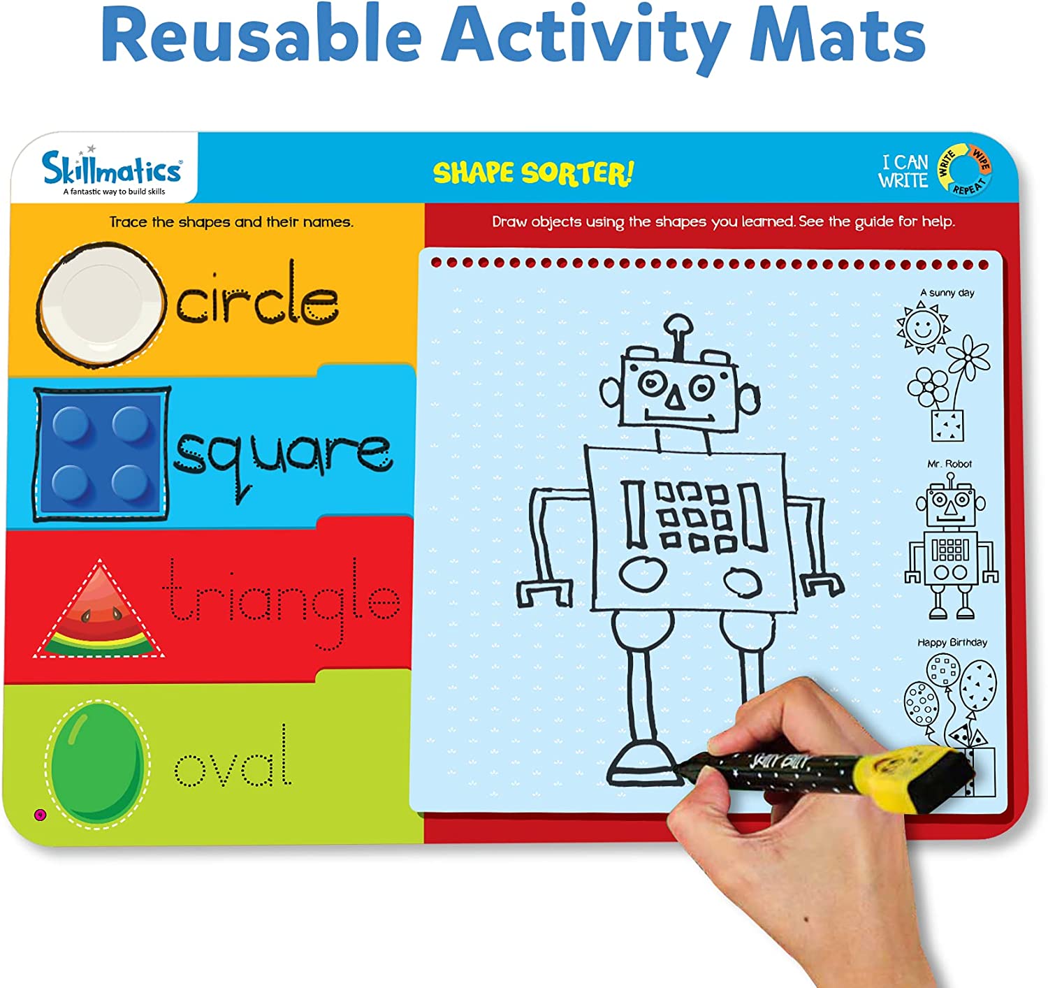 I Can Write Write and Wipe Activity Mats | Skillmatics