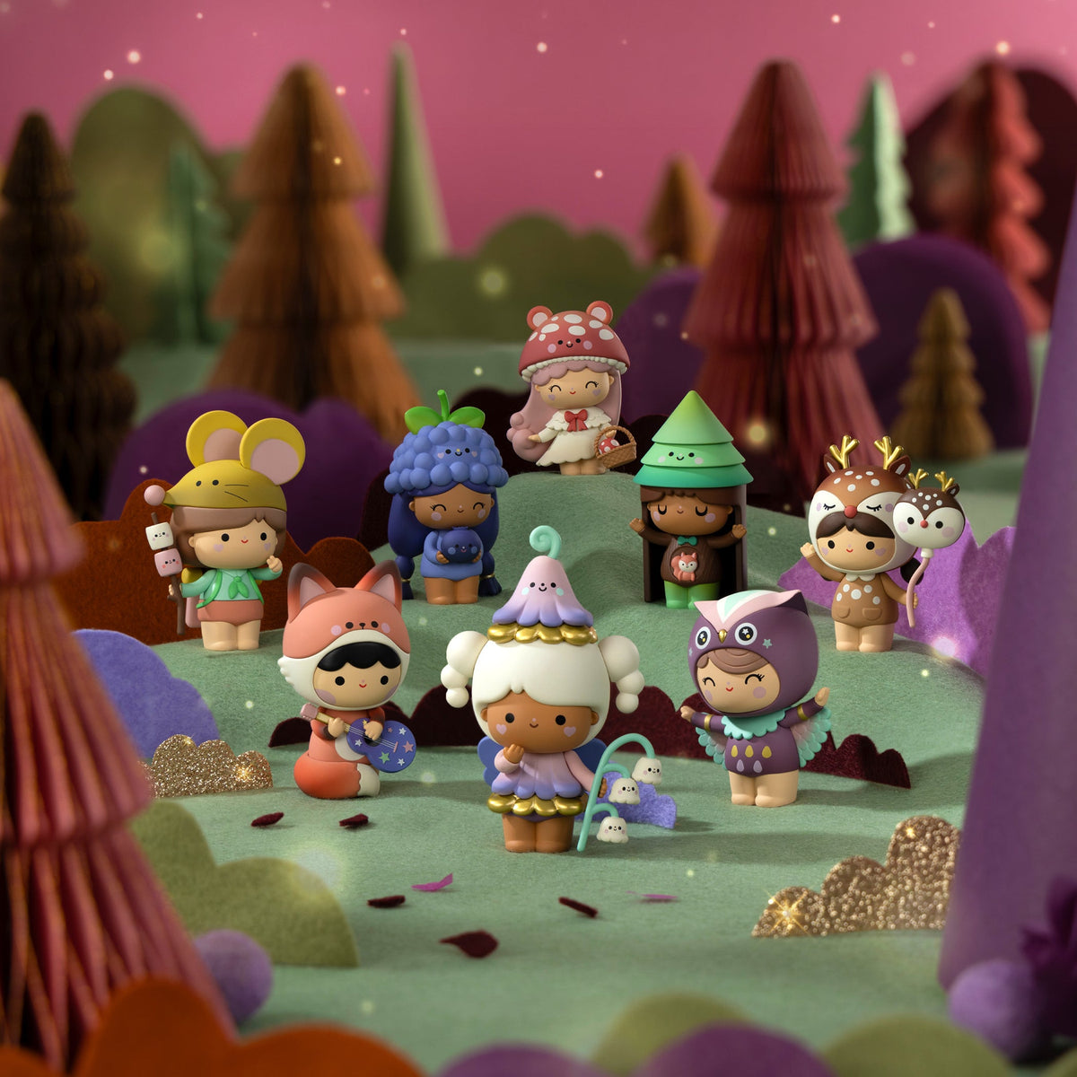 Momiji Sugar Plum Wood Message Doll Blind Box