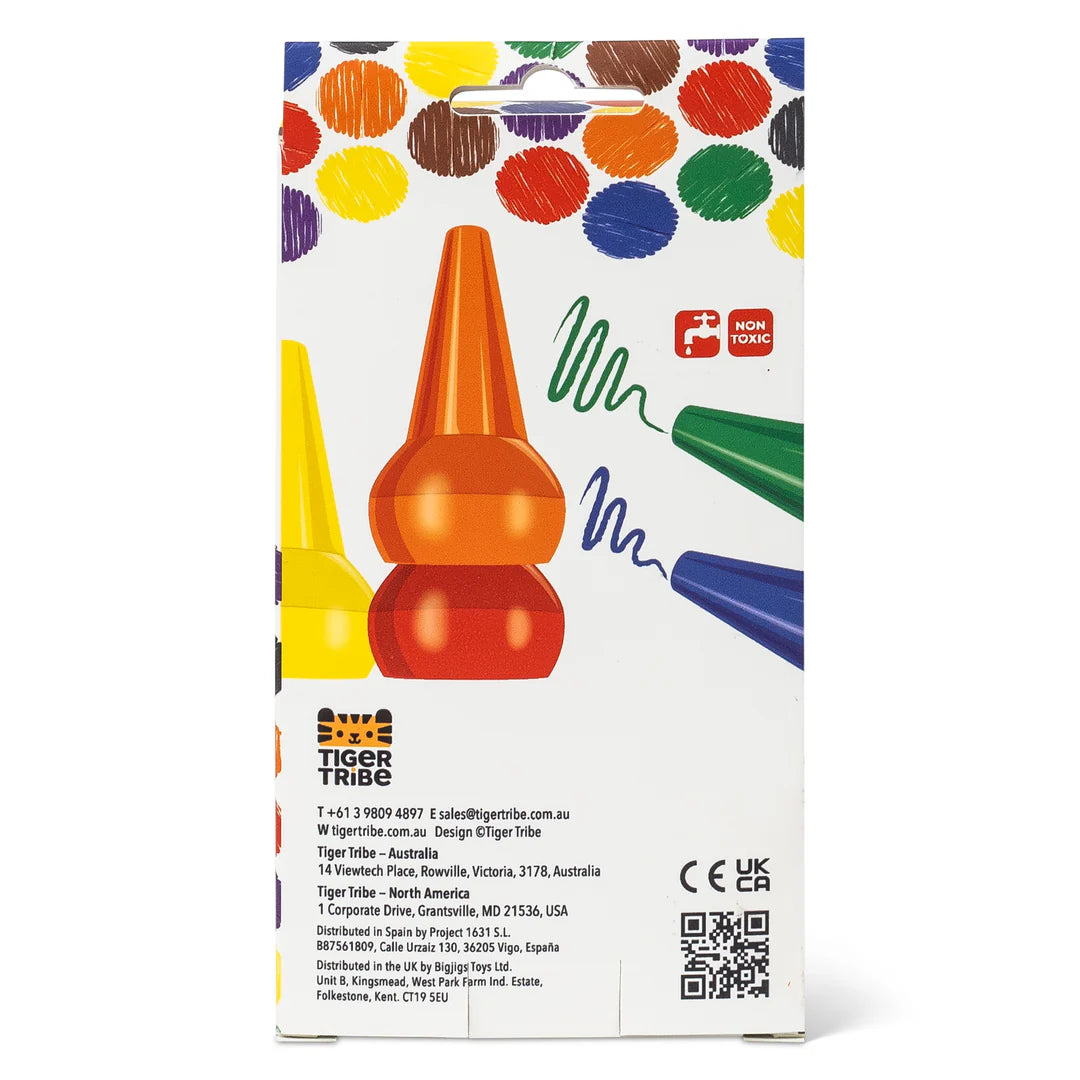 Stackable Crayons - Retro Rainbow | Tiger Tribe
