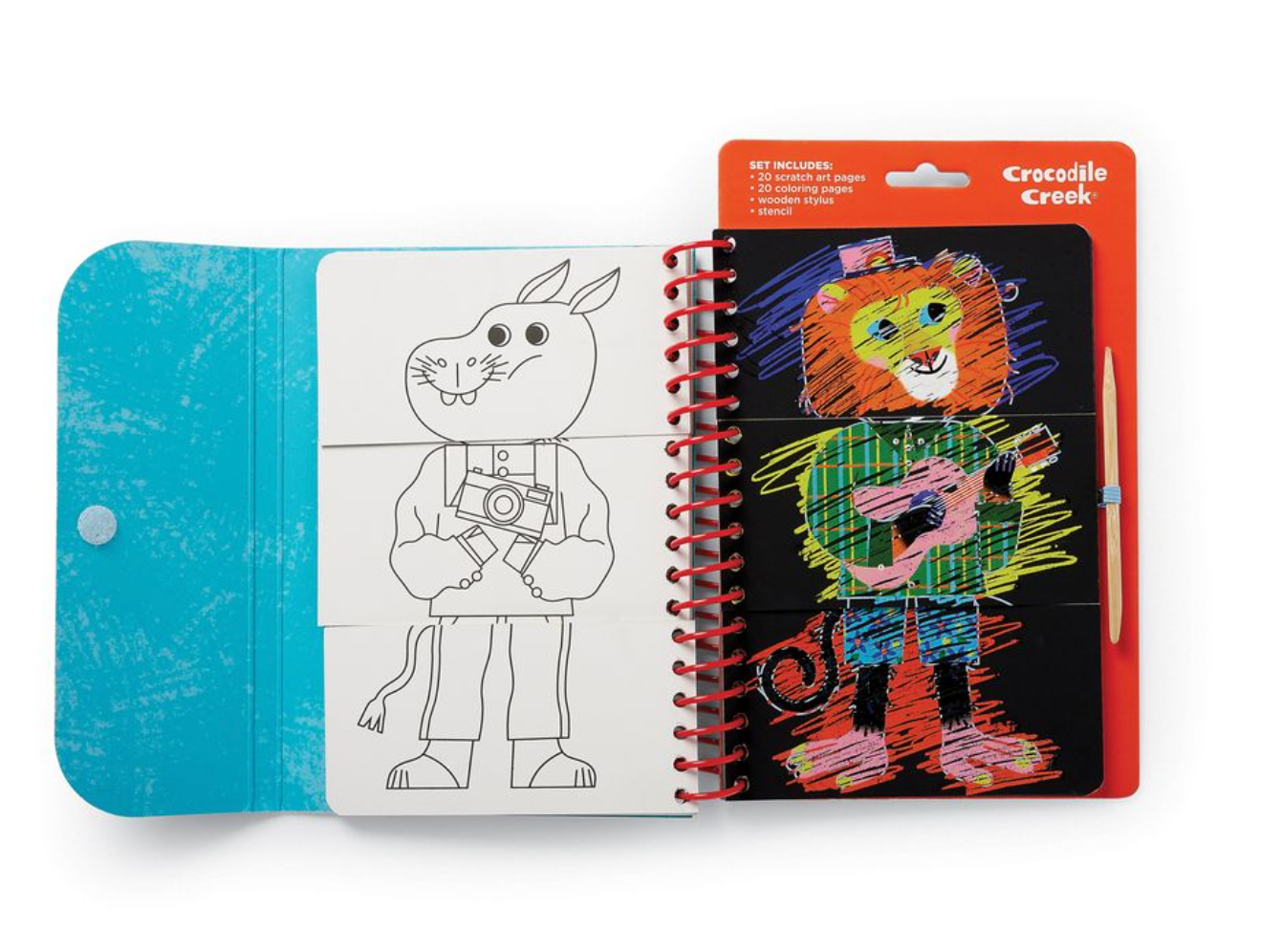 Scratch Art Flip Book - Animals | Crocodile Creek