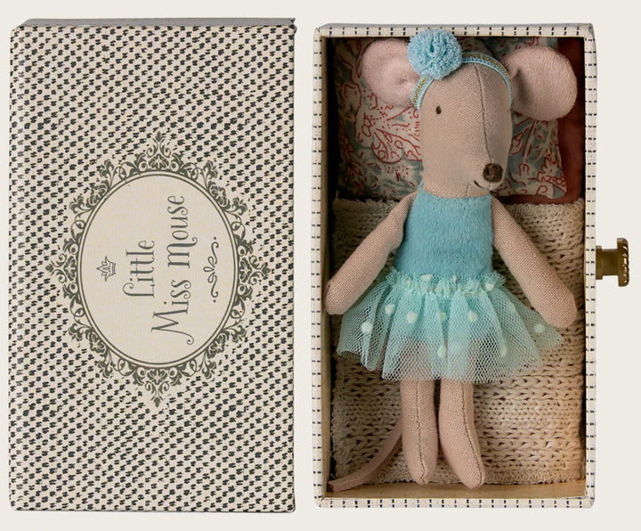 Dance Mouse in Daybed, Little Sister - Blue | Maileg