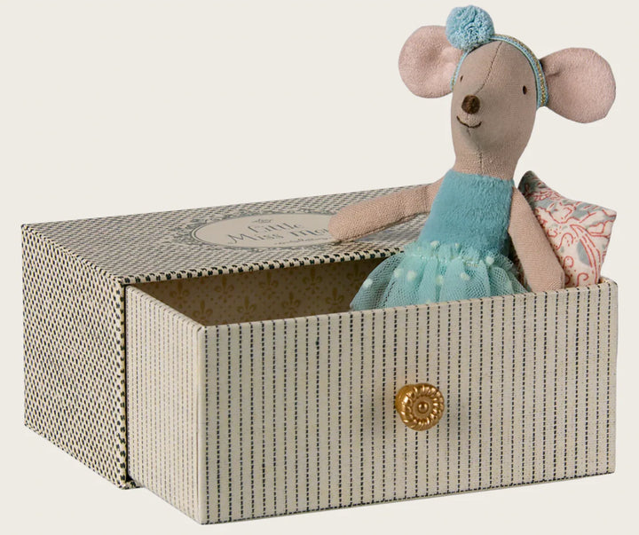 Dance Mouse in Daybed, Little Sister - Blue | Maileg