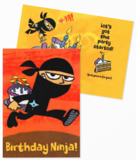 Ninja Birthday Card