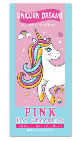 Unicorn Dreams Pink Hot Chocolate Packet