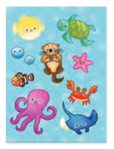 Underwater Fun Glitter Enclosure Card