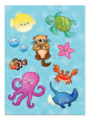 Underwater Fun Glitter Enclosure Card
