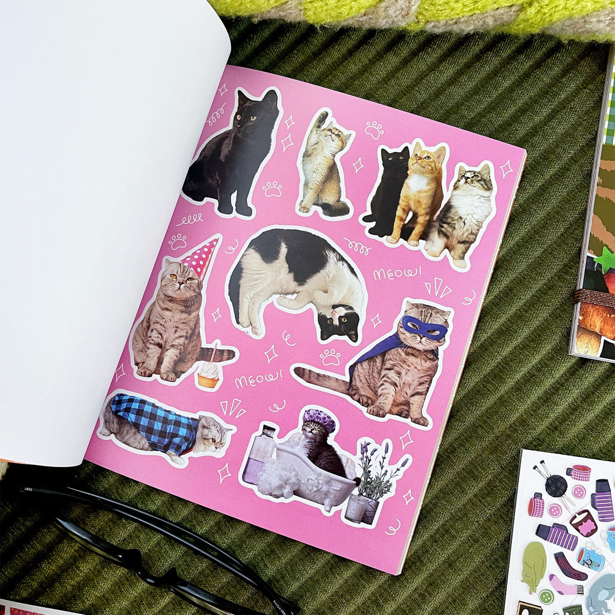 Hiss-terically Funny Cat Sticker Book | Pipsticks