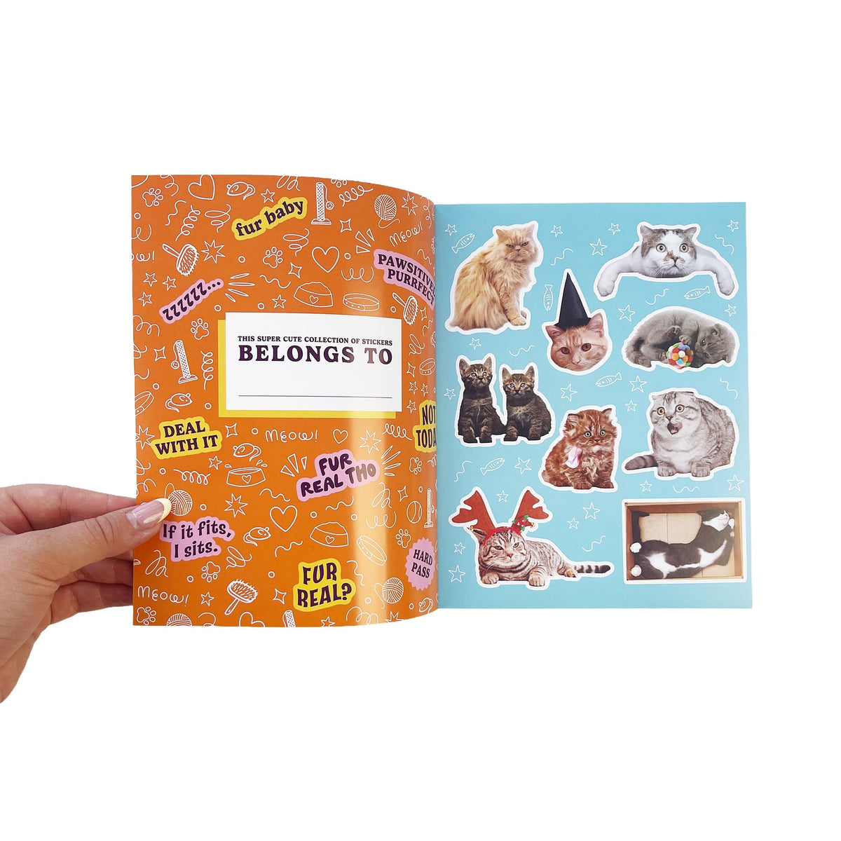 Hiss-terically Funny Cat Sticker Book | Pipsticks