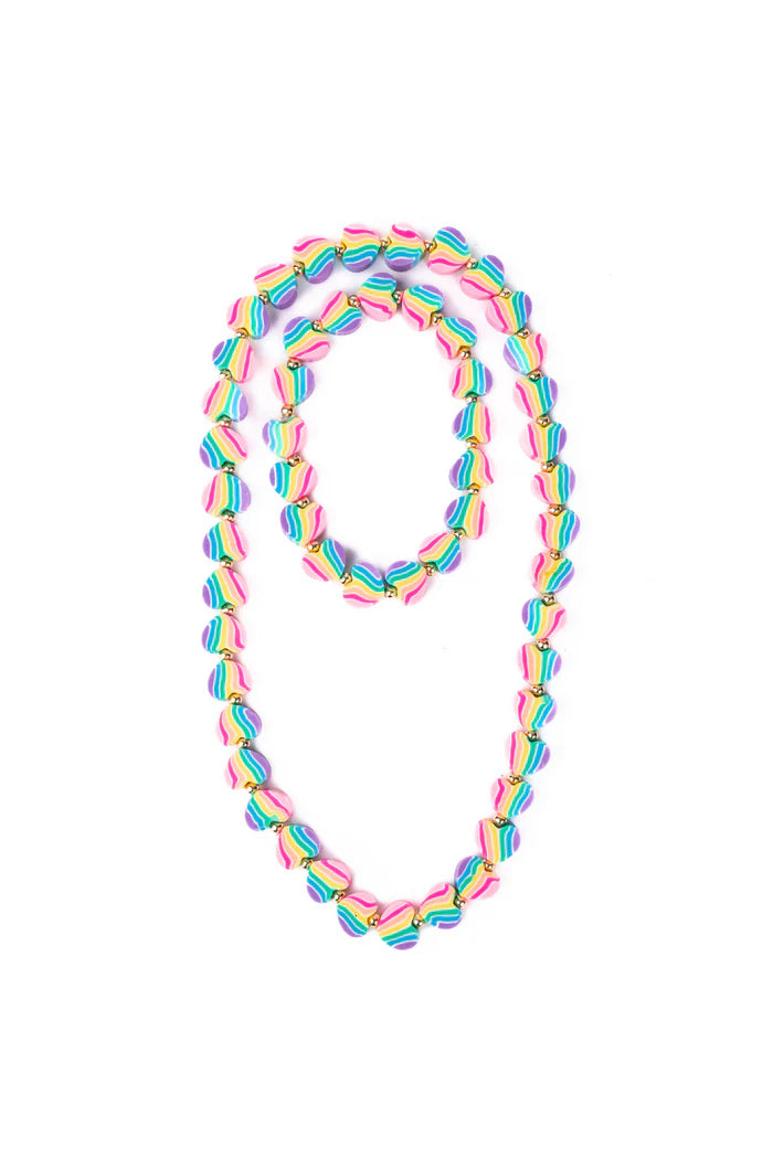 Heart of Many Colours Necklace & Bracelet Set | Great Pretenders