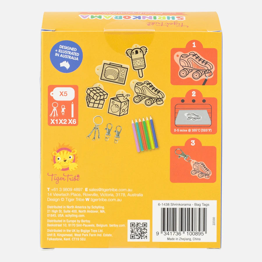 Shrinkorama - Bag Tags | Tiger Tribe
