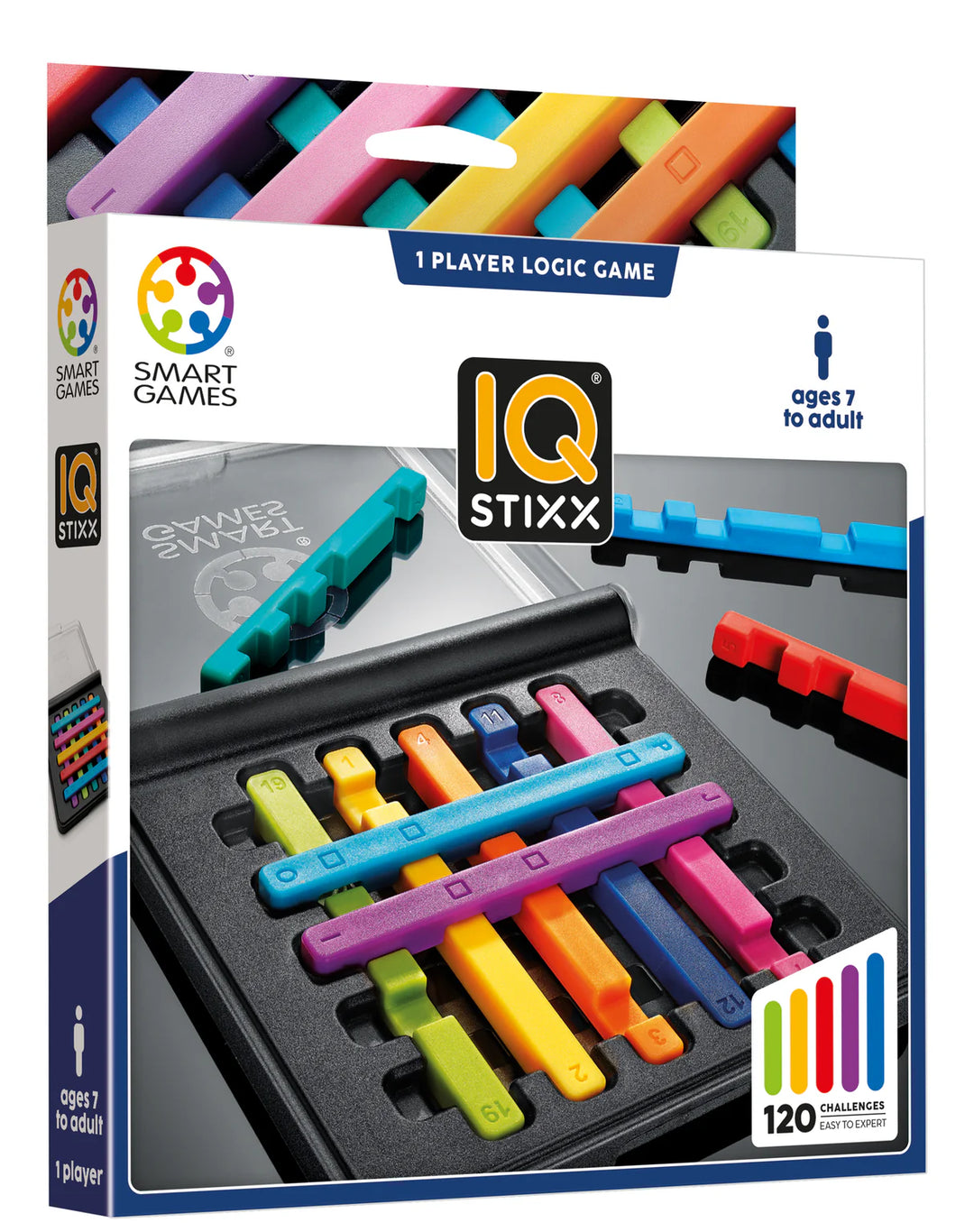 IQ Stixx Stacking Travel Game with 120 Challenges | Smart Games