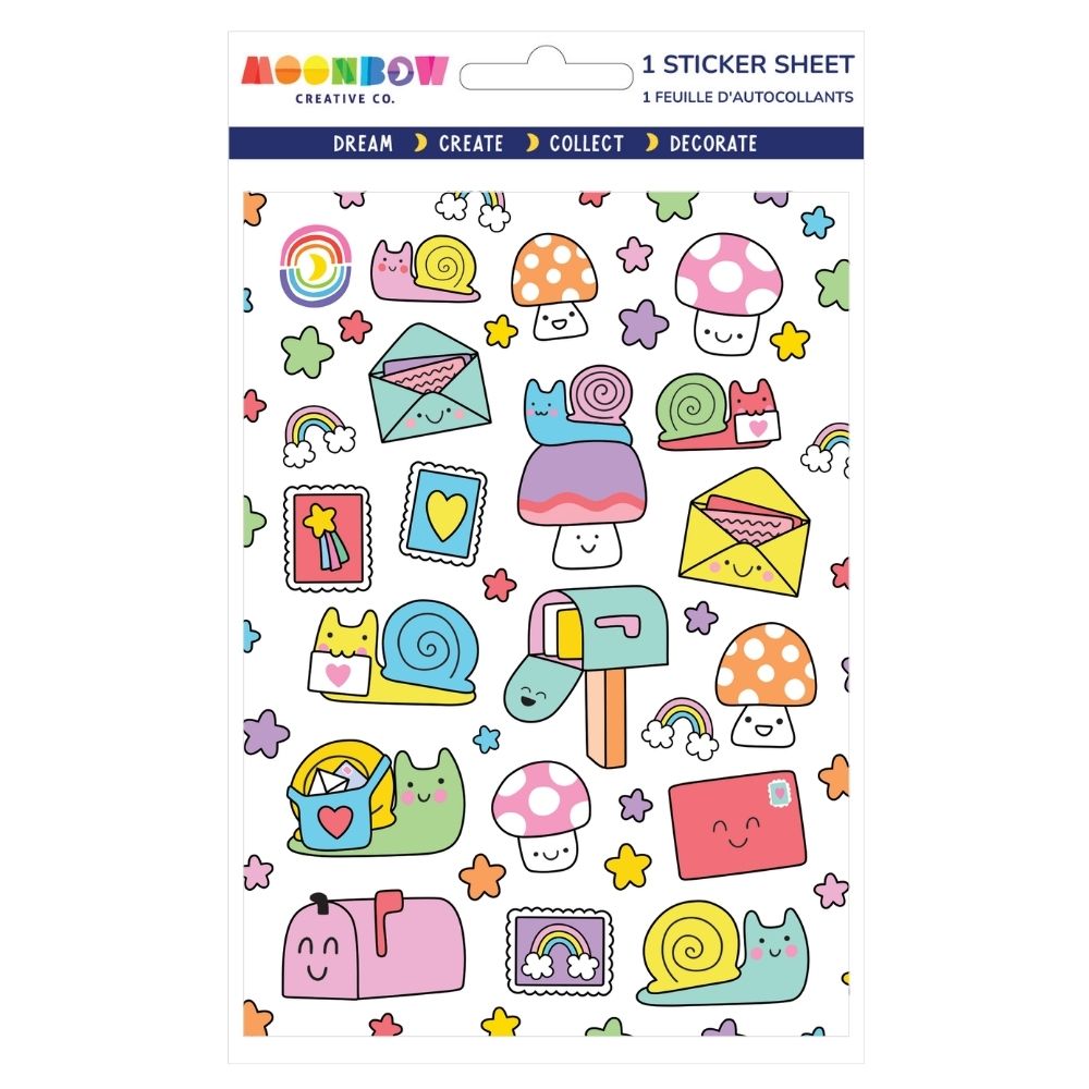 Snails n Mails Glossy Sticker Sheet | MoonBow