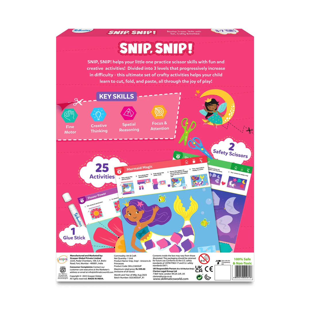 Snip Snip - Unicorn and Princess | Skillmatics