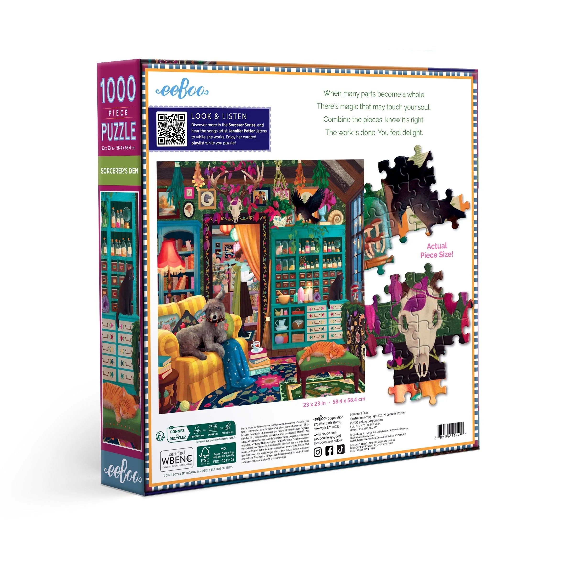 Sorcerer's Den 1000 Piece Puzzle | eeBoo