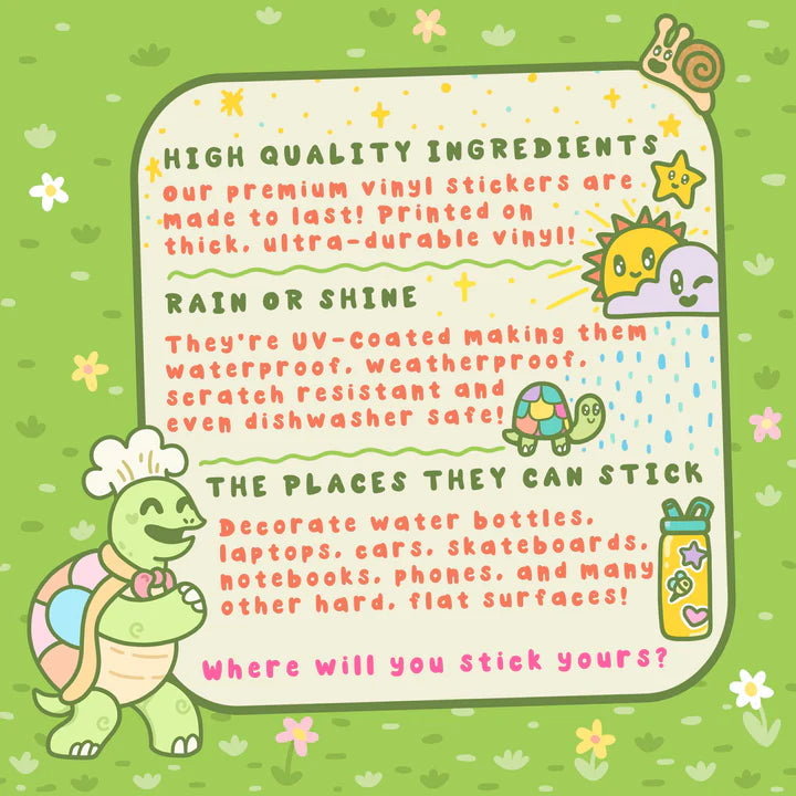 Here For the Tea Frog Gossip Laptop Vinyl Sticker | Turtle's Soup