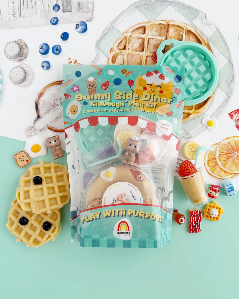 Sunny Side Diner KidDough Play Kit | Earth Grown KidDough