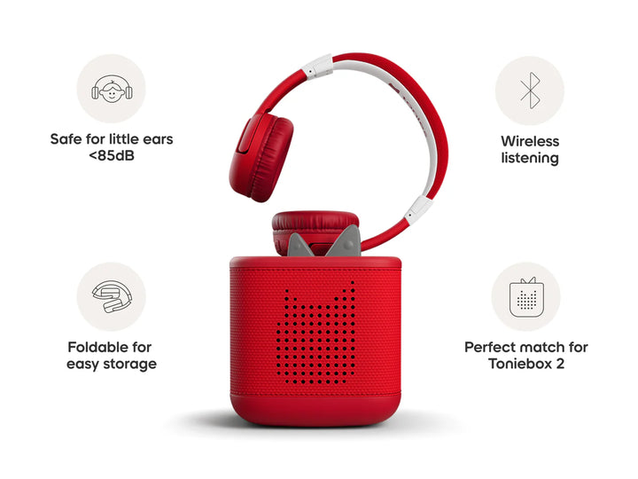 Bluetooth Headphones: Sunset Red | Tonies