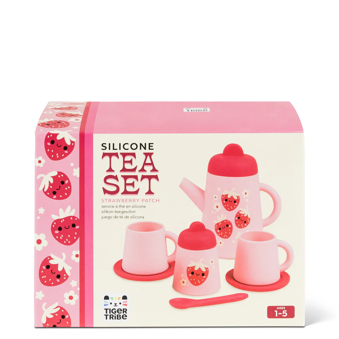 Silicone Tea Set - Strawberry Patch | Tiger Tribe