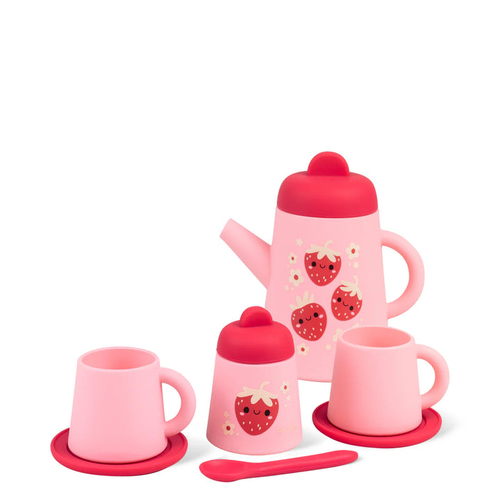 Silicone Tea Set - Strawberry Patch | Tiger Tribe