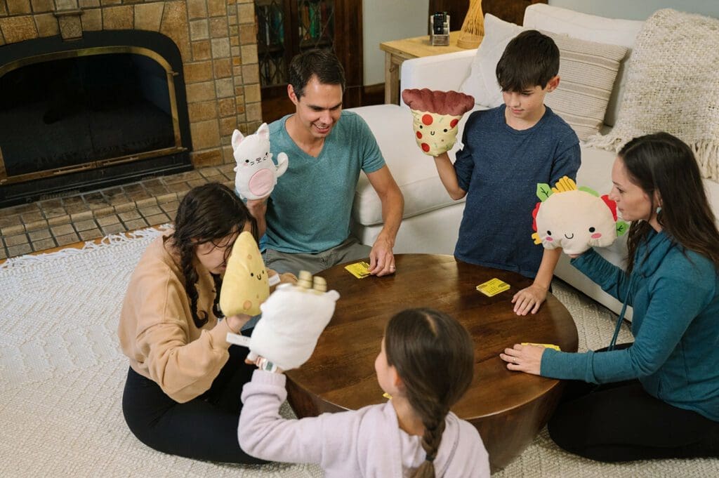 Taco Cat Goat Cheese Pizza Plush Mitten Set | Dolphin Hat Games