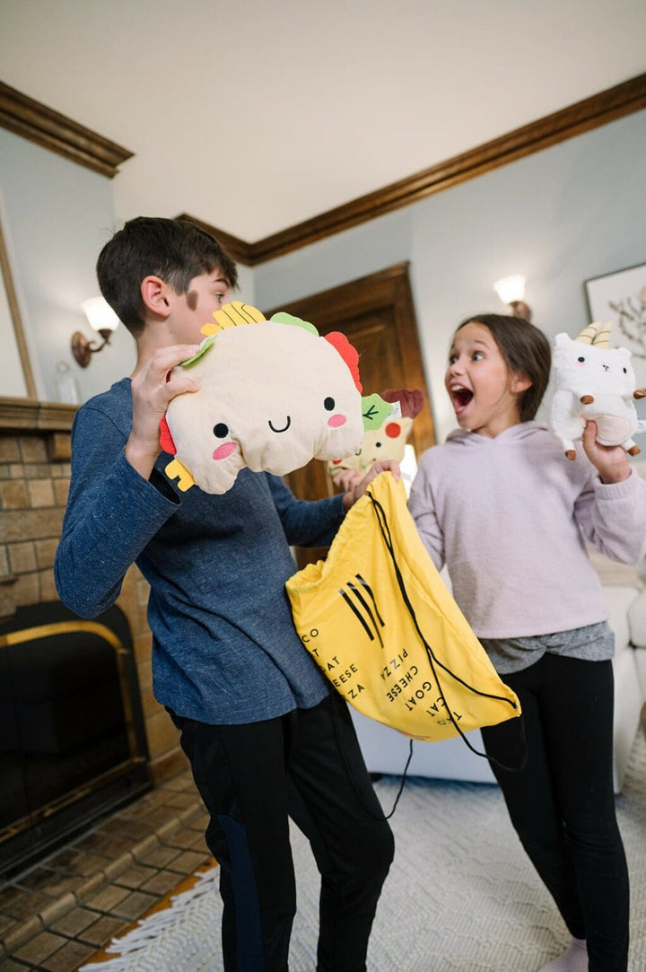 Taco Cat Goat Cheese Pizza Plush Mitten Set | Dolphin Hat Games