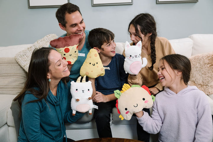 Taco Cat Goat Cheese Pizza Plush Mitten Set | Dolphin Hat Games