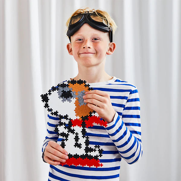 Peanuts© Puzzle By Number - Flying Ace 275 pc Tube | Plus-Plus