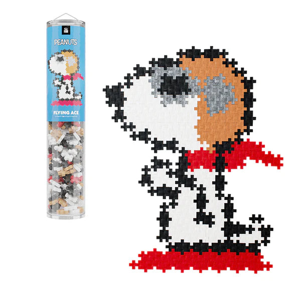 Peanuts© Puzzle By Number - Flying Ace 275 pc Tube | Plus-Plus