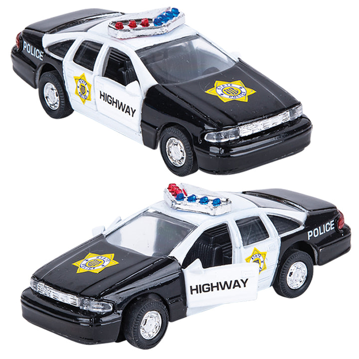 4.5" Die-cast Pull Back Police Car | The Toy Network