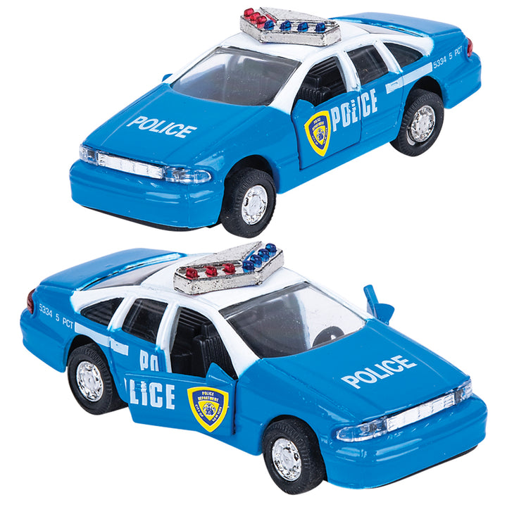 4.5" Die-cast Pull Back Police Car | The Toy Network
