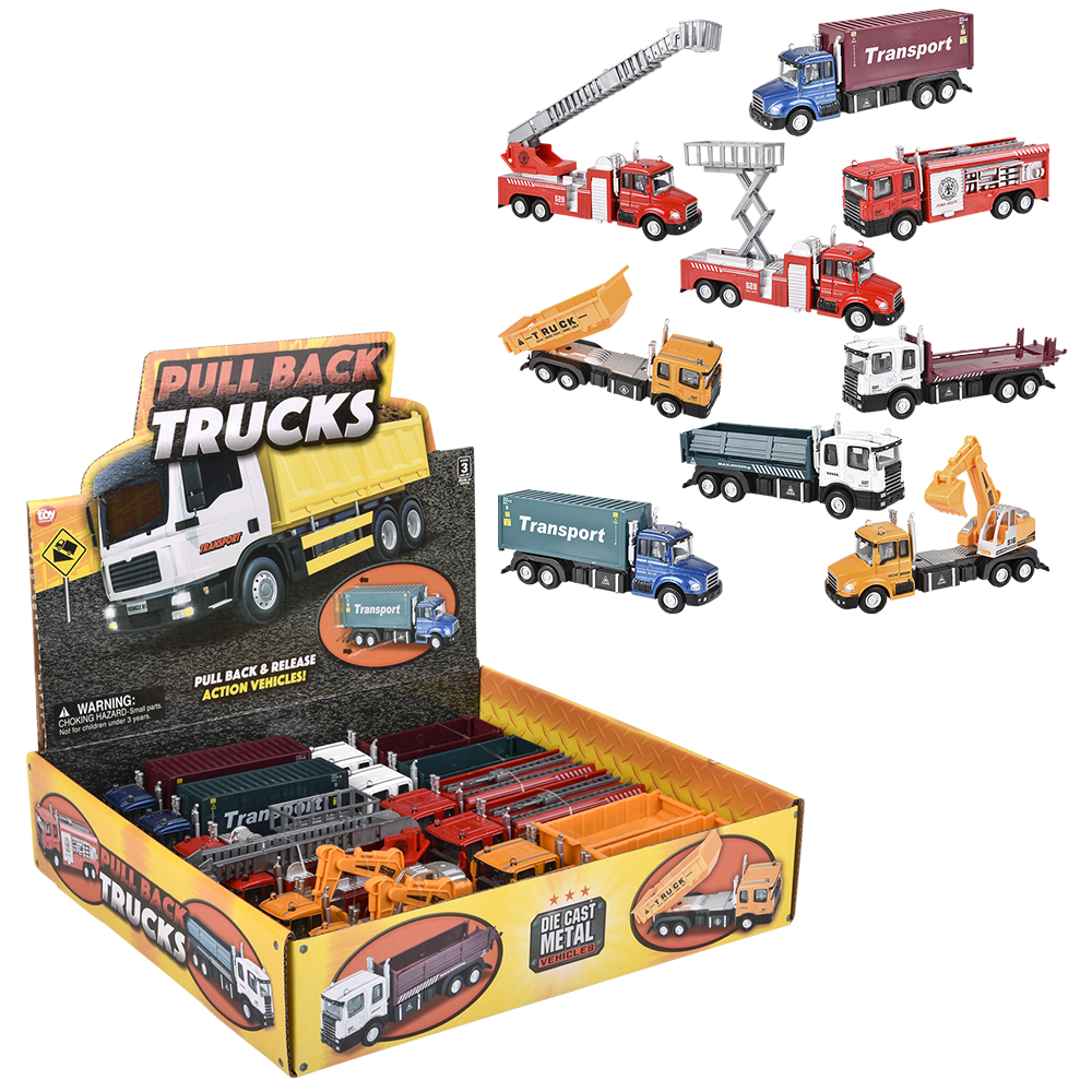6" Die-cast Pull Back Truck | The Toy Network