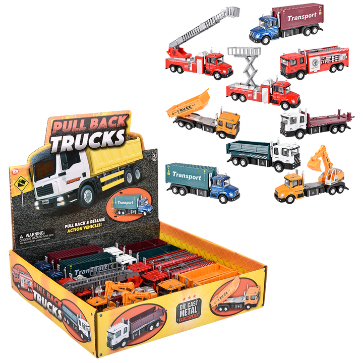 6" Die-cast Pull Back Truck | The Toy Network