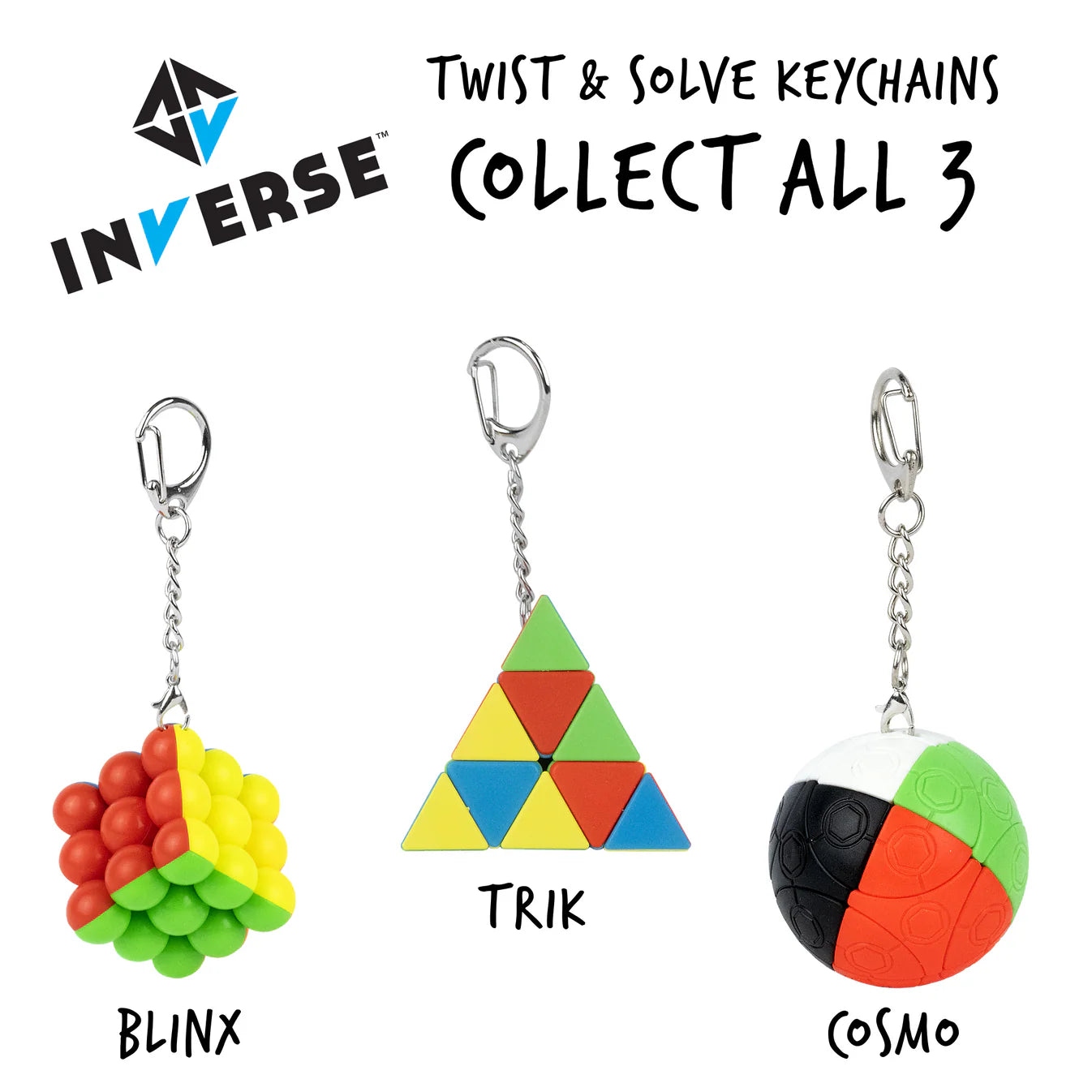 Inverse Blinx Puzzle Keychain | Project Genius
