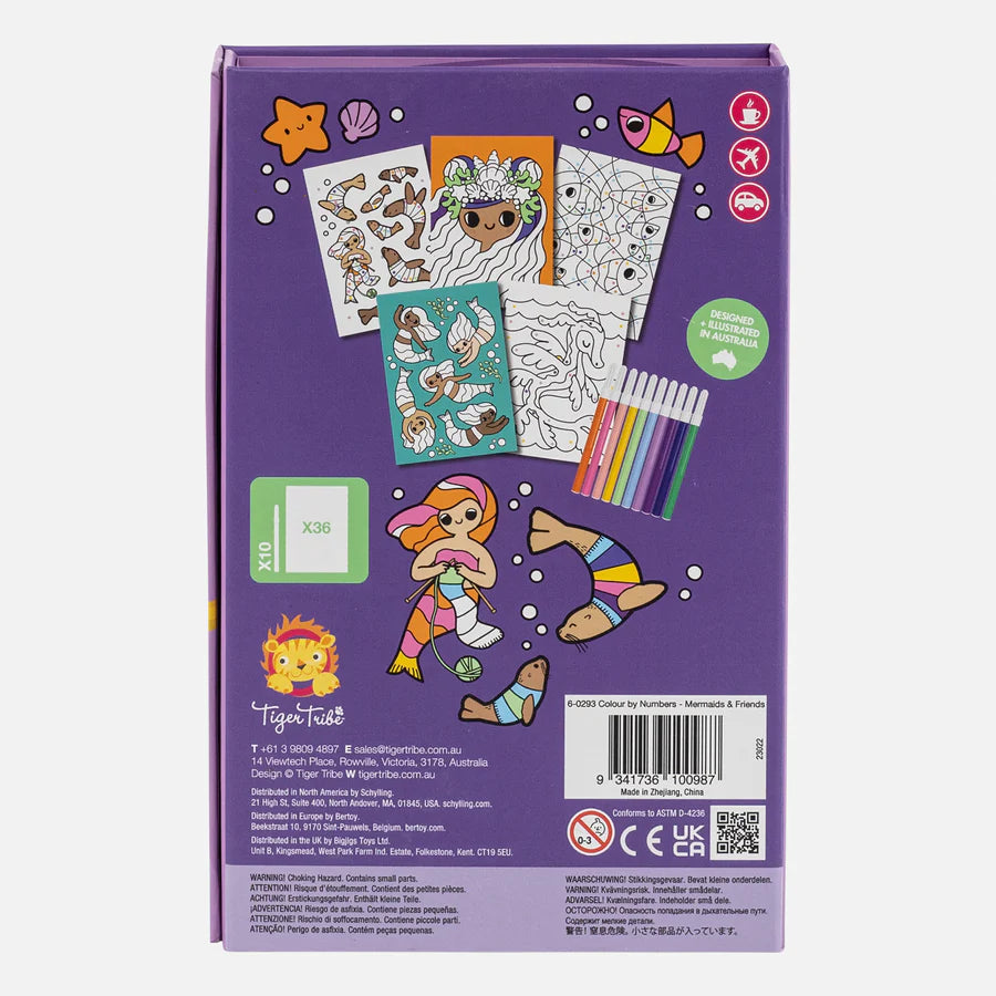 Color by Numbers - Mermaids and Friends | Tiger Tribe