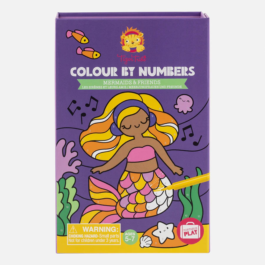 Colour by Numbers - Mermaids and Friends | Tiger Tribe