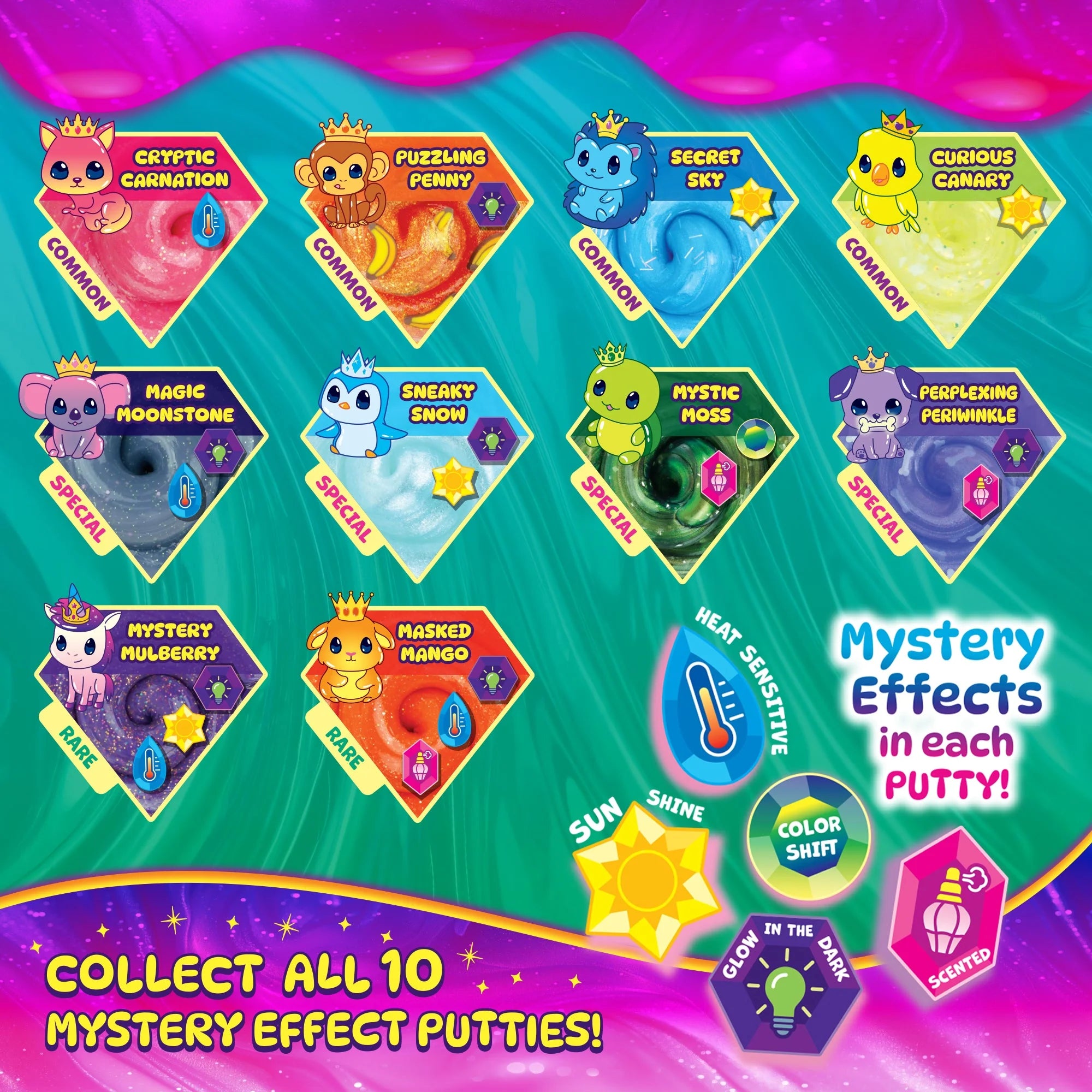 Treasure Reveal - 2" Thinking Putty Tin | Crazy Aarons