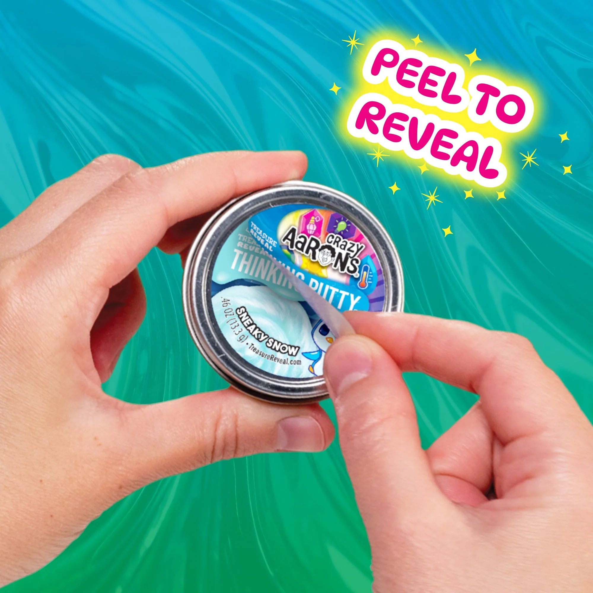 Treasure Reveal - 2" Thinking Putty Tin | Crazy Aarons