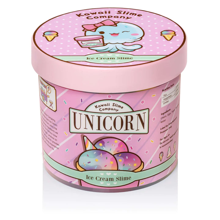 Unicorn Scented Ice Cream Pint Slime | Kawaii Slime Company