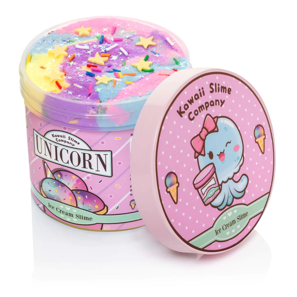 Unicorn Scented Ice Cream Pint Slime | Kawaii Slime Company