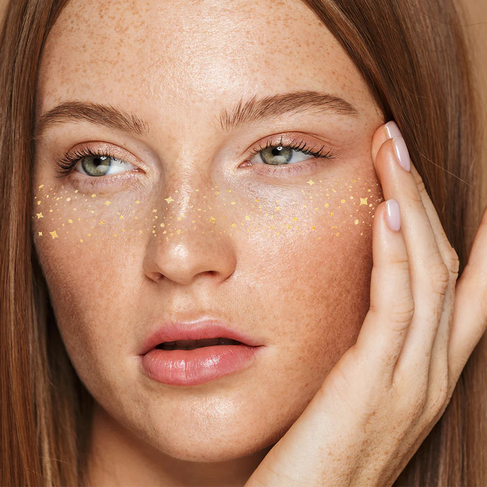 Galactic Gold Face Freckles Metallic Temporary Tattoos