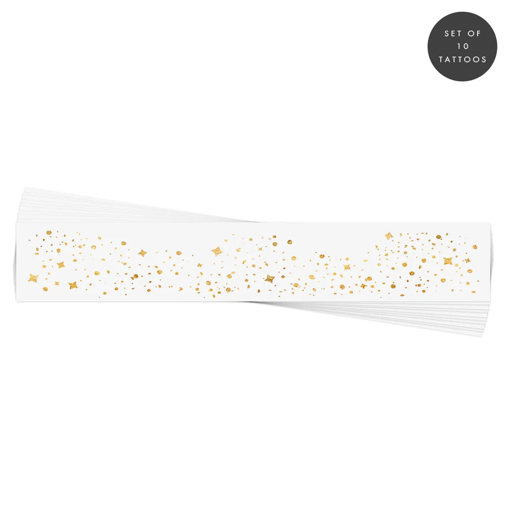 Galactic Gold Face Freckles Metallic Temporary Tattoos