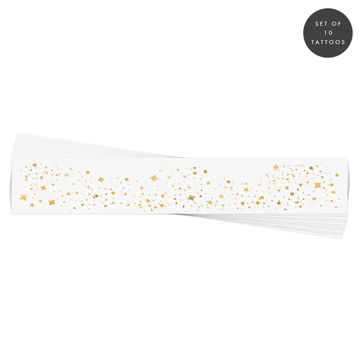 Galactic Gold Face Freckles Metallic Temporary Tattoos