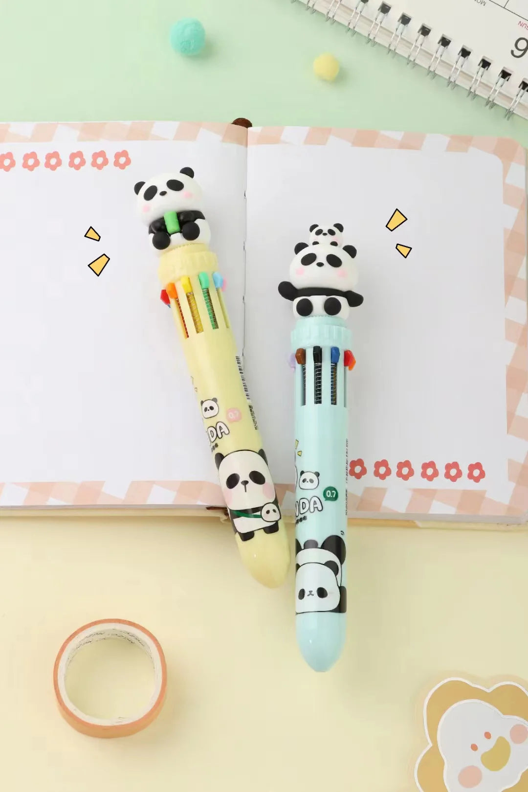 Panda 10-color Retractable Ball Pen
