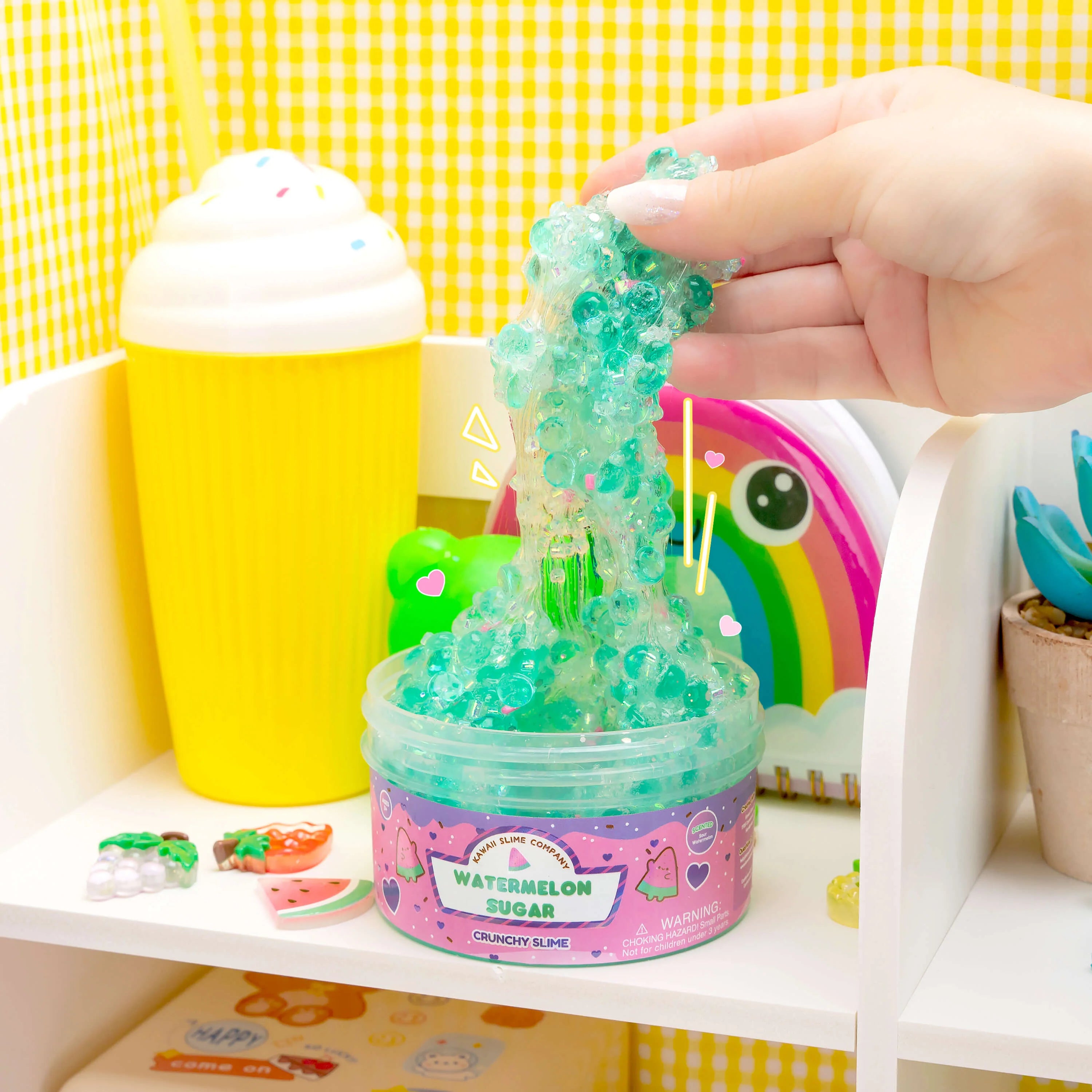 Watermelon Sugar Fishbowl Bingsu Slime | Kawaii Slime Company