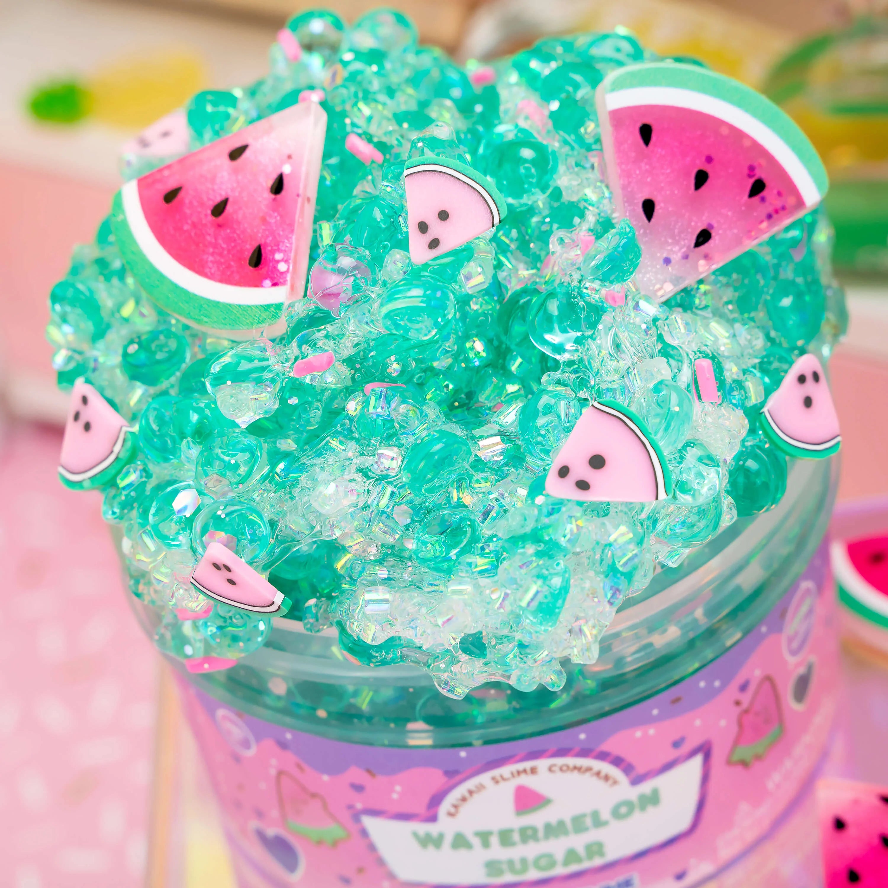 Watermelon Sugar Fishbowl Bingsu Slime | Kawaii Slime Company